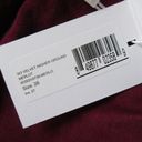 3x1 NWT  W3 Higher Ground in Merlot Stretch Velvet Mini Split Crop Pants 26 Photo 2