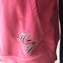 Harley Davidson Motorcycles Women’s Size Lg Full Zip Hoodie Pink Black Logo Y2K Photo 1