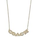 Coach Signature Gold-Tone Embellished Logo Necklace Photo 0