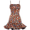 Agua Bendita 🆕  Tumbao La Fania Noche Floral Frill Dress Sz L Photo 11