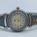 La X ladies 22mm Quartz watch silver gold tone , white dial 7” new battery Photo 0