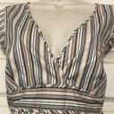 BCBGMAXAZRIA Fitted stripped top with cap sleeves size L Photo 1