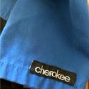 Cherokee  Uniforms V neck flexible royal blue and black 2 pocket scrub top sz M Photo 5