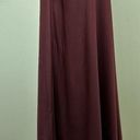 ZARA  Satin Maxi Skirt Sz S Burgendy Wine Red Slip Blogger Favorite High Waist Photo 3