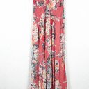 Free People  Coral Combo Floral Maxi Dress Medium Through The Vine Printed Boho Photo 12