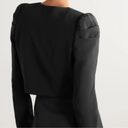 Alice + Olivia Addison Blazer Puff Sleeve Cropped Blazer Black  NWT - Size M Photo 1