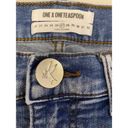 One Teaspoon One X  Stretch Cropped Raw-Hem Denim Jeans Women’s Sz 27 Medium Wash Photo 6