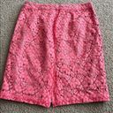 Apt. 9  Lace pencil Skirt with tan lining, coral color, size 8 Photo 3