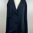 J.Jill NWT  Wearever Collection Easy Care Lightweight Trench Jacket True Navy 2X Photo 1