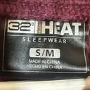 32 Degrees Heat 32 Degree Heat Mauve Wine Hooded Heavy Lounge Cozy Sleepwear Robe Women Sz S/M Photo 7
