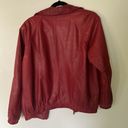 Preston & York Vintage  Red Leather Jacket size small Photo 6