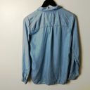 SO  Perfect Shirt Small Blue Lightweight Button Up Shirt Soft 100% Lyocell S Photo 2