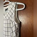 J.Crew  sleeveless windowpane tweed a line at knee midi dress white/black size 2 Photo 5