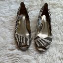 Ralph Lauren Lauren  Zebra Canvas Printed Open Toe Wedge Women's 6B Photo 1