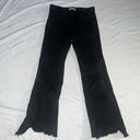 Oak + Fort  Women's Black High Rise Skinny Jeans Raw Scalloped Hem Medium Ankle Photo 0