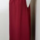 Sail To Sable STS  Burgundy Maternity Dress 10 Mini Shift Cowlneck Button Back Photo 5