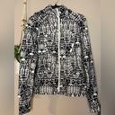 Lululemon  Scuba Hoodie Full Zip White Black Glacier Lace Size 8 EUC limited edt Photo 3