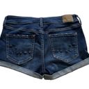 American Eagle  Shorts Super Stretch Mid Rise Cuffed Shortie Denim Jean Size 4 Photo 5