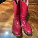 Justin Boots Vintage Justin Red Diamond Roper Cowgirl Western Boots size 5 Photo 3