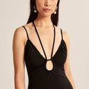 Abercrombie & Fitch NWT  Strappy Cutout Knit Mini Dress - Black - S Photo 2