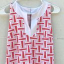 Britt Womens size XS coral pink and white sleeveless retro mod 60s style dress Photo 2