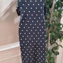 ASOS  Women's Black White Polka Dot Off The Shoulder Midi Length Dress Size 10 Photo 6