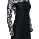 Alexis  Black Lace Goth Witchy Crewneck Long Sleeves Mini Dress Women’s Small Photo 1