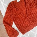 Universal Threads Universal Thread Pumkin burnt orange fluffy knit chunky cardigan sweater  Photo 5