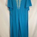 Bob Mackie Vintage  Wearable Art Embroidered Zip Front Lounger CAFTAN Dress 1X Photo 0