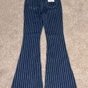 Cello Trendy high waist striped flares with hidden zipper. NWT Photo 2