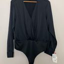 Open Edit Nordstrom  Long Sleeve Deep V Bodysuit Black Size XL NWT Photo 12