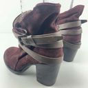 FREEBIRD by Steven Freebird Steven Blaze Booties Burgundy Maroon Suede Red Wine Stacked Heel Boot Photo 11