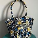 Vera Bradley  Eloise Ellie Blue Yellow Paisley Elephant Quilted Satchel Bag Photo 0