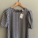 Divided H&M  Gingham Check Black and White Babydoll Dress Short Sleeve NWT Medium Photo 1