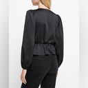 EXPRESS NWT  Long Sleeve V-Neck Chiffon Peplum Top Size Small Photo 1