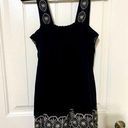 BCBG Maxazria Long Blouse/Tank, Black, Gold Stitching, Size XL Photo 0