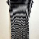 Talbots  Petite Stripe Tshirt Dress Womens Size Petite Meidum Navy White NWT Photo 3