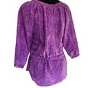 Rebecca Taylor  Purple Silk Blouse‎ Snakeskin Print Size 2 Photo 2