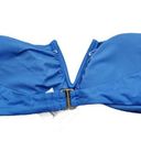 ANDIE  Swim The Scala Bikini Top Strapless V Neck Blue Size Medium Photo 1