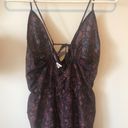 Nordstrom Three E Dark Purple Floral  Vintage Jumpsuit Romper Photo 5