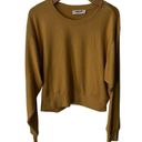 Double Zero  Mustard Yellow Crew Neck Cropped Jersey Knit Sweater Top Large NEW Photo 1