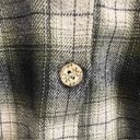 POL  Green Flannel Button Down with Raw Hem Oversized Size Small EUC Photo 7