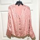 Something Navy NWT  Pink Button Front Blouse Photo 1