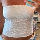 Cute Strapless Eyelet Top White Photo 0