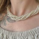 American Vintage Vintage “Hettienne” Mixed Pearls Multi Strand Necklace 18” Freshwater Gold Silver Photo 2