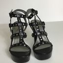 Seven Dials   Women Studded Strappy Black Chunky heel platform Sandals Sz. 9 New Photo 1