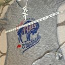 Majestic  New York Buffalo Bills longline split hem v-neck crisscross sweatshirt Photo 8