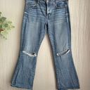 American Eagle Kick Boot Stretch Denim Jeans Distressed Knee Womens 14 Short Photo 0