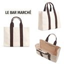 The Bar NEW Le Marche LG CANVAS TOTE BAG 18.5" La Plage Beach Pool Grocery Packable Photo 1