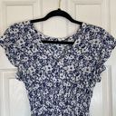 Rails  Tara Dress Navy White Texture Floral Size Small V Neck Spring Summer Photo 5